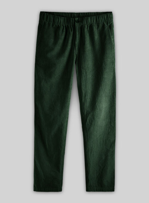 GAP SLIM CORDUROY - Trousers - army green/olive - Zalando.de