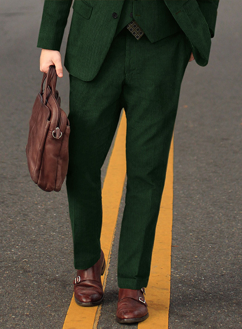 Green Corduroy Pants - Click Image to Close