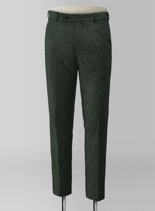Green Heavy Tweed Pants - Click Image to Close