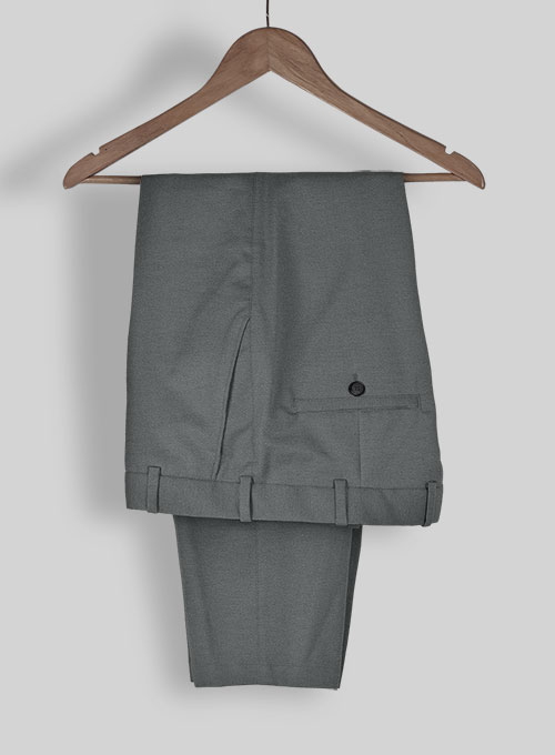 Gray Cotton Power Stretch Chino Pants - Click Image to Close