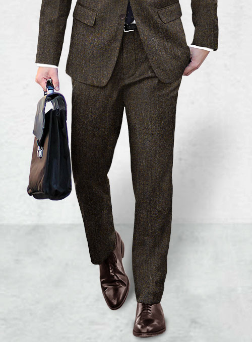 Haberdasher Brown Tweed Pants - Click Image to Close