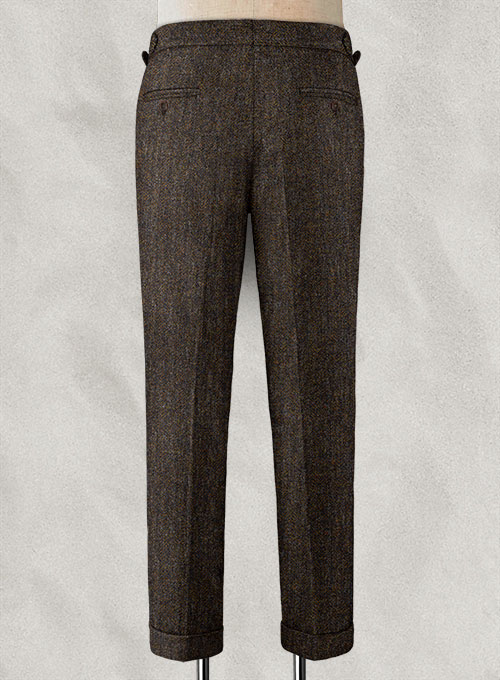 Haberdasher Brown Tweed Highland Tweed Trousers - Click Image to Close