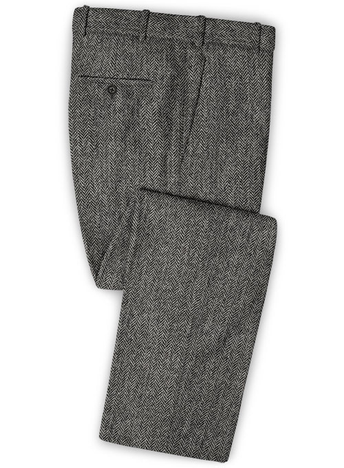 Harris Tweed Gray Herringbone Pants