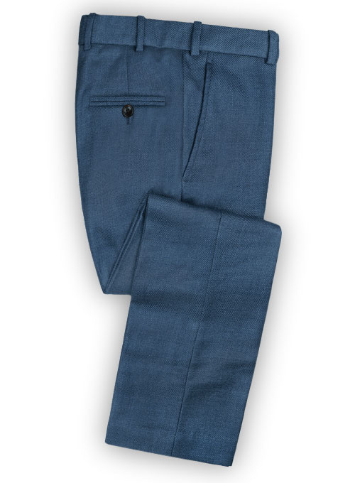 Heavy Blue Flannel Wool Pants : Made To Measure Custom Jeans For Men &  Women, MakeYourOwnJeans®