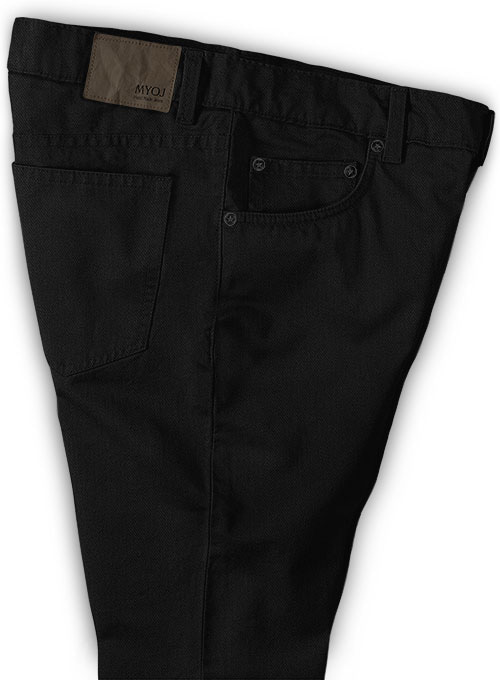 Heavy Knit Black Stretch Chino Jeans