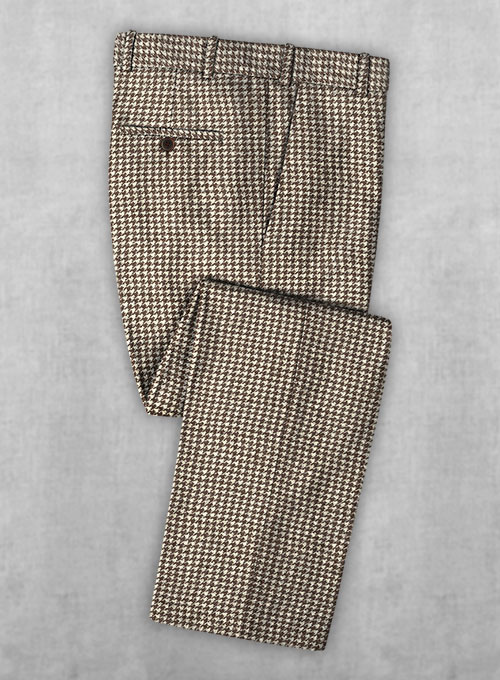 Houndstooth Brown Tweed Pants