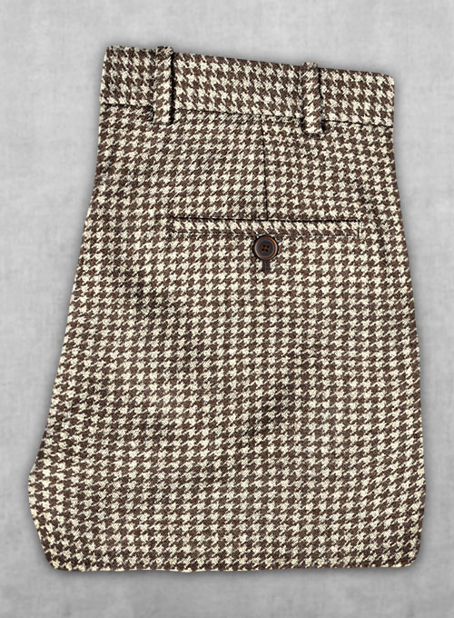 Houndstooth Brown Tweed Pants