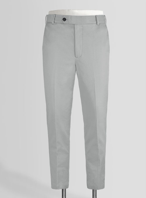 Ice Gray Cotton Power Stretch Chino Pants - Click Image to Close