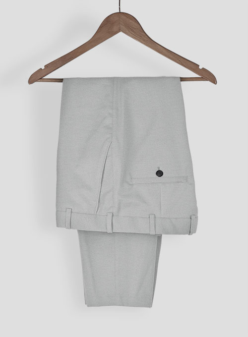 Ice Gray Cotton Power Stretch Chino Pants - Click Image to Close