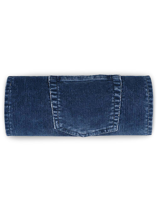 Indigo Corduroy Stretch Jeans - Denim-X - Click Image to Close