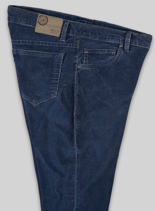 Indigo Corduroy Stretch Jeans - Denim-X - Click Image to Close