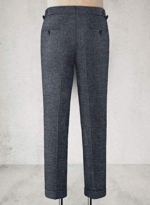 Indigo Blue Highland Tweed Trousers - Click Image to Close