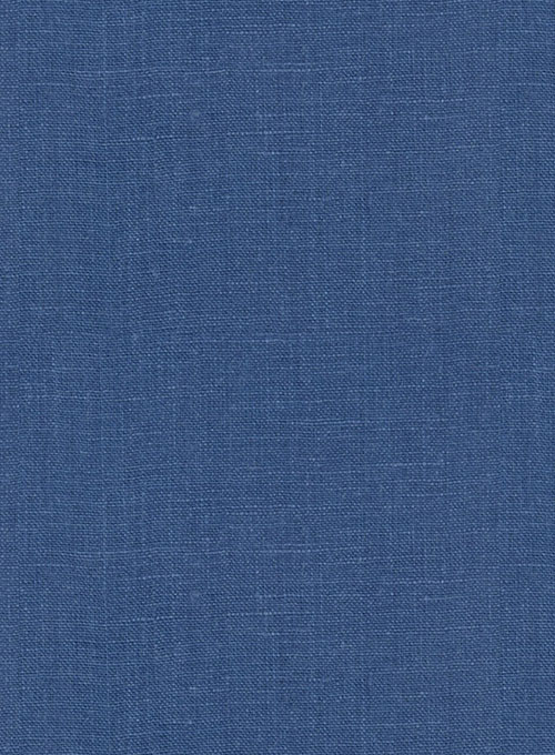 Azure Blue Linen Pants - Click Image to Close