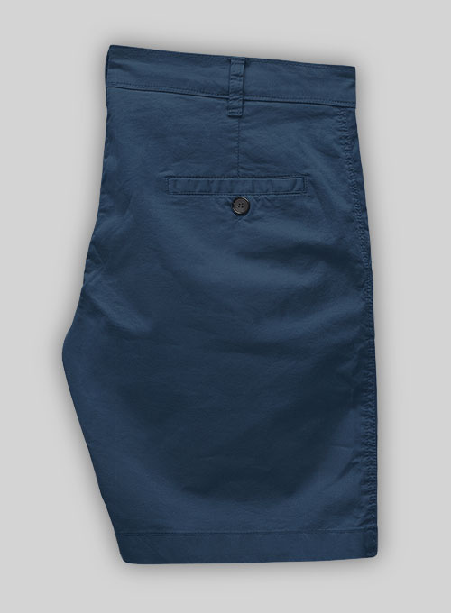 Ink Blue Stretch Summer Weight Chino Shorts