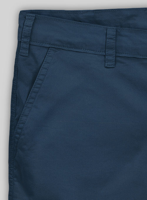 Ink Blue Stretch Summer Weight Chino Shorts