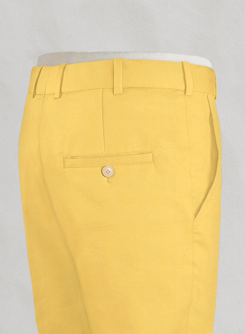 Italian Biella Yellow Cotton Pants