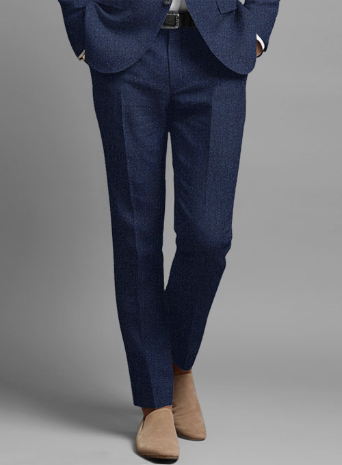 Italian Brandy Blue Linen Pants - Click Image to Close