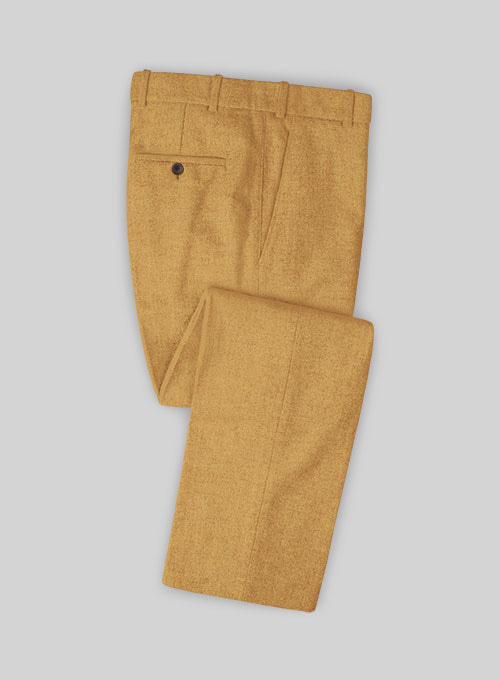 Italian Amber Yellow Tweed Pants