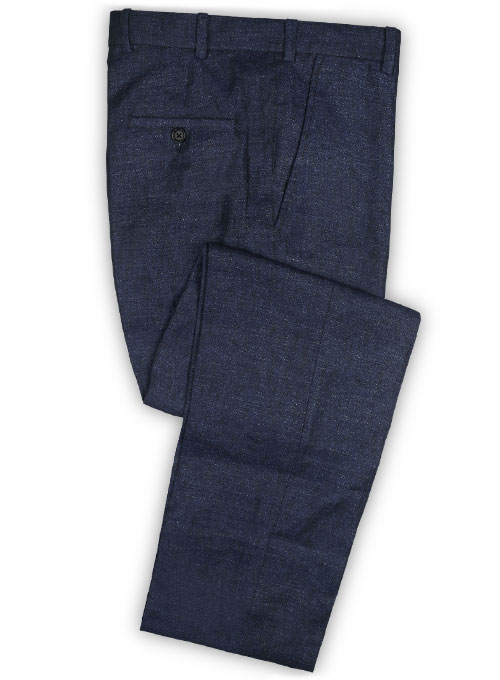 Italian Blue khyber Linen Pants : Made To Measure Custom Jeans For Men ...