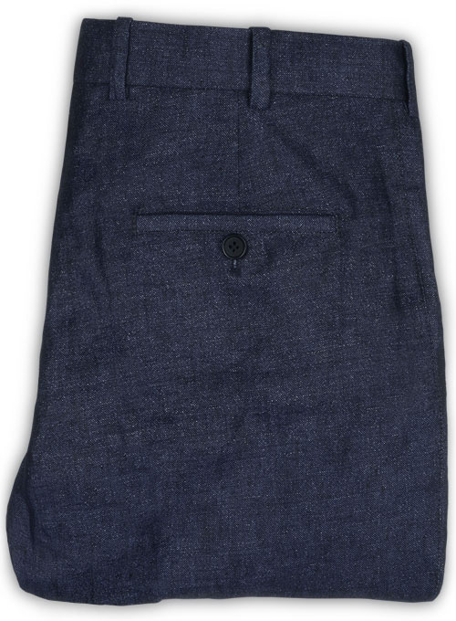 Italian Blue khyber Linen Pants : Made To Measure Custom Jeans For Men ...