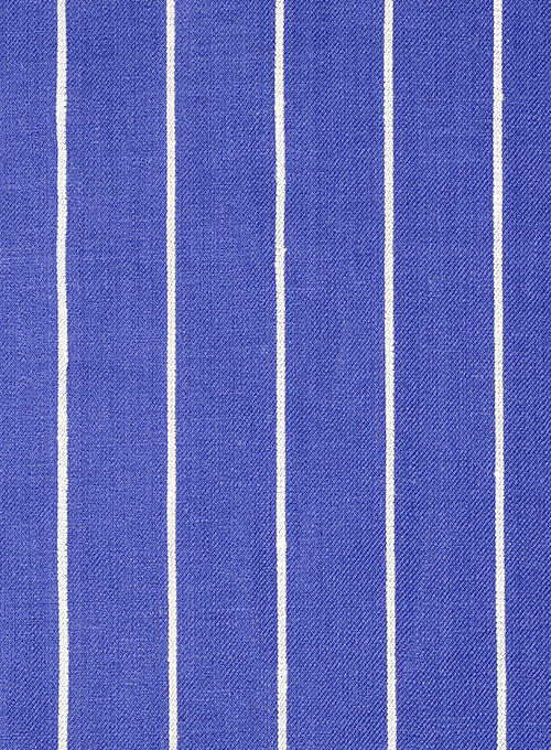 Italian Blue Stripe Linen Pants