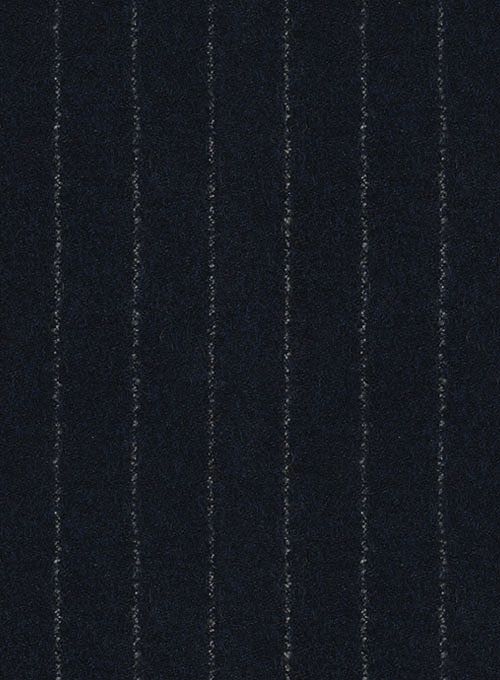 Italian Ercola Navy Blue Stripe Tweed Pants