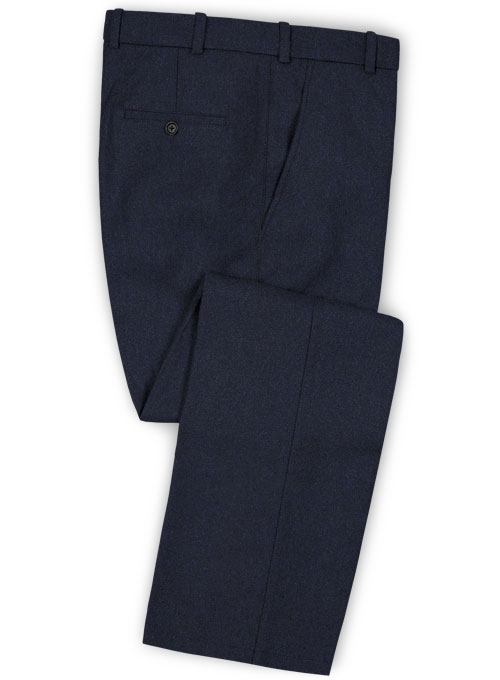 Italian Flannel Lux Blue Wool Pants : Made To Measure Custom Jeans For ...