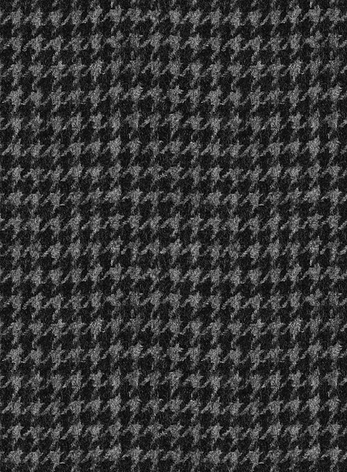 Italian Gray Houndstooth Tweed Pants