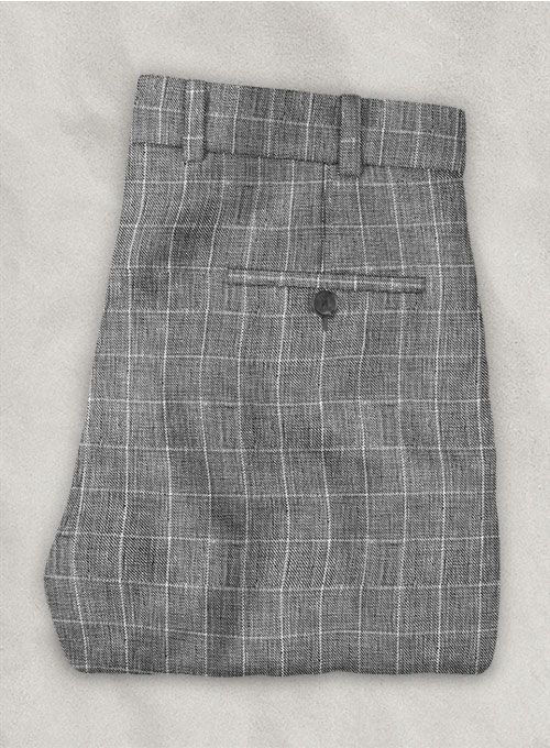 Italian Linen Lusso Black Pants - Click Image to Close
