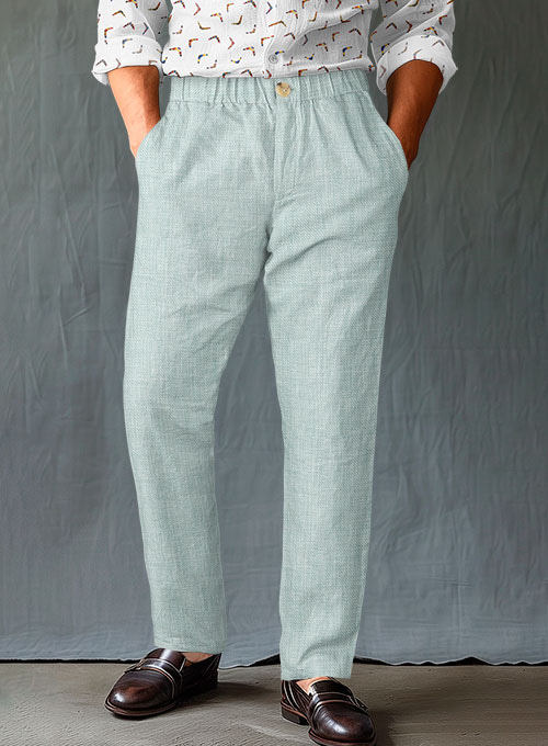 Easy Pants Italian Linen Mint Green