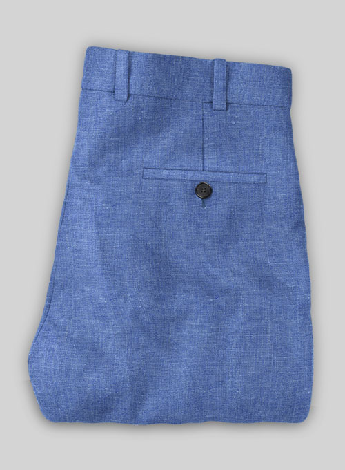 Italian Linen Smoked Blue Pants