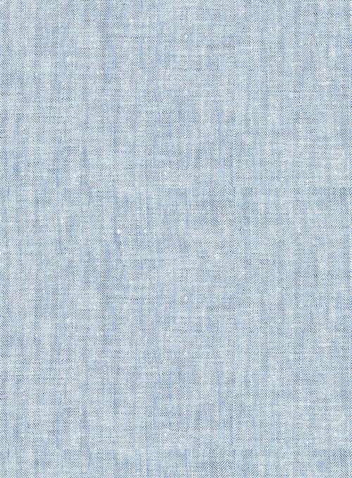 Italian Sky Blue Linen Pants - Click Image to Close