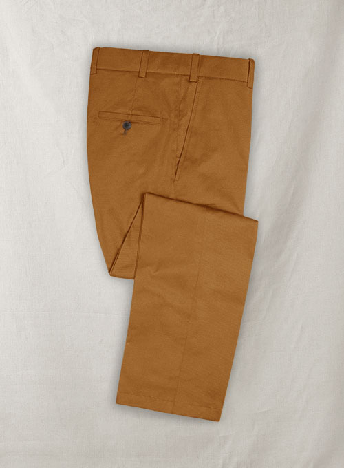 Italian Vivid Tan Cotton Pants