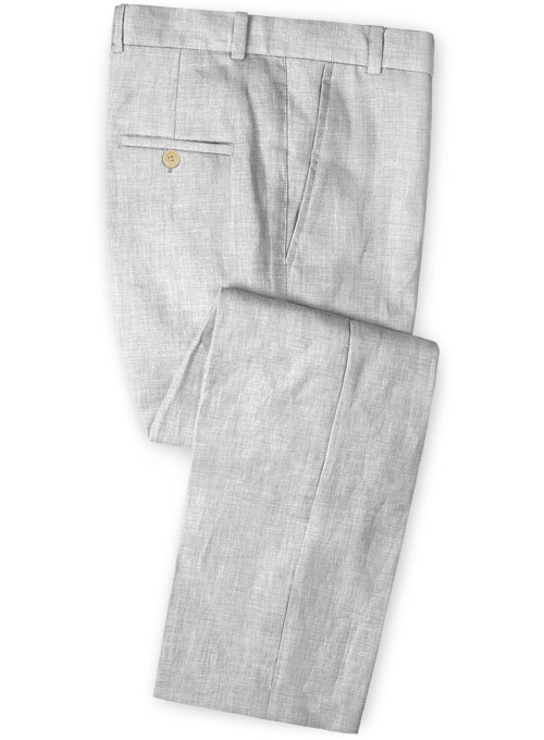 Italian Zod Light Gray Linen Pants