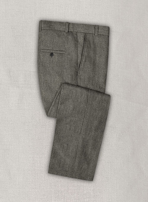 Italian Linen Milled Gray Pants : Made To Measure Custom Jeans For Men ...