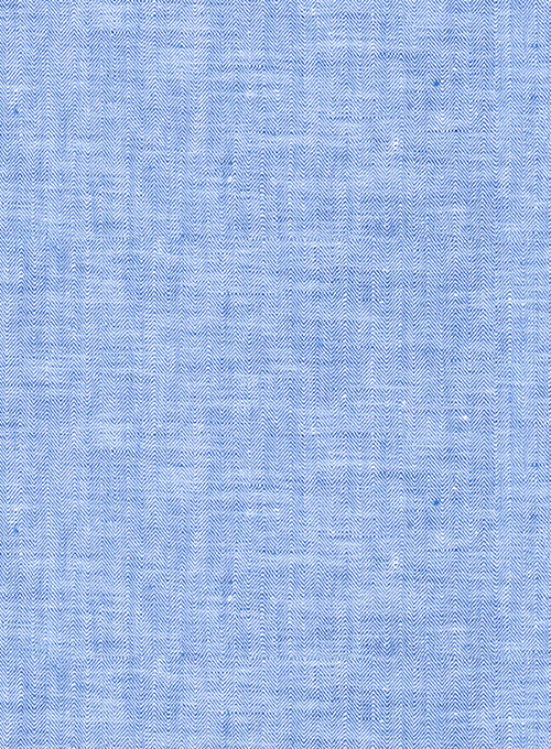 Italian Nile Blue Linen Pants - Click Image to Close