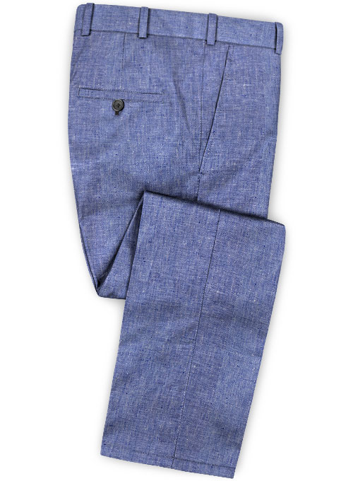 Italian Spring Royal Blue Linen Pants : Made To Measure Custom Jeans ...