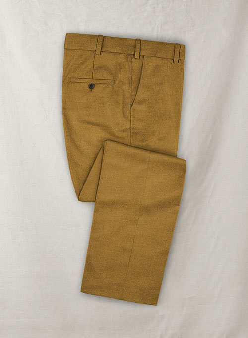 Italian Wool Cashmere Khaki Pants