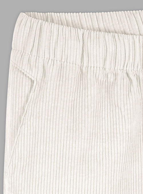 Easy Pants Ivory Corduroy - Click Image to Close