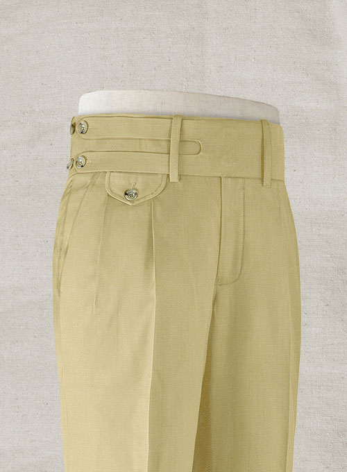 Khaki Double Gurkha Wool Trousers - Click Image to Close