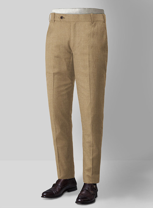 Khaki Flannel Wool Pants