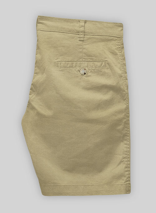 Khaki Stretch Summer Weight Chino Shorts