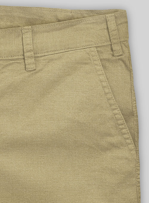 Khaki Stretch Summer Weight Chino Shorts