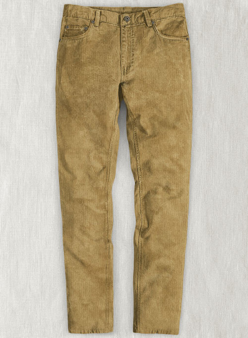 Khaki Stretch Corduroy Jeans