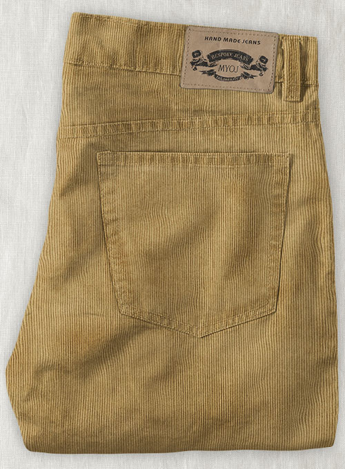 Khaki Stretch Corduroy Jeans