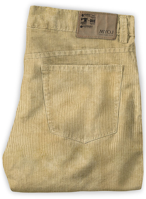 Khaki Corduroy Jeans - 8 Wales - Click Image to Close