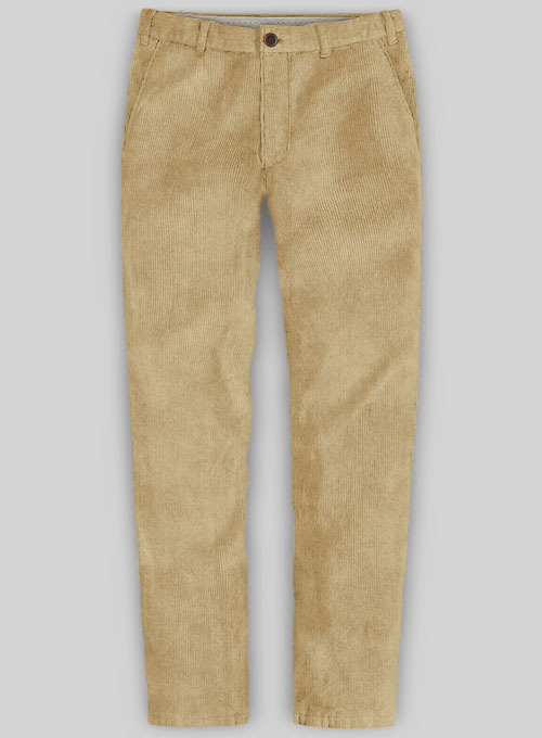 Khaki Corduroy Trousers - 8 Wales