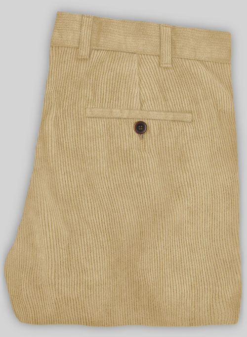 Khaki Corduroy Trousers - 8 Wales