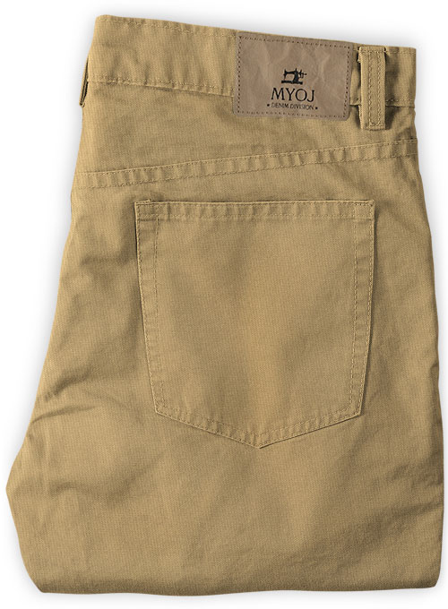 Khaki Twill Stretch Chino Jeans