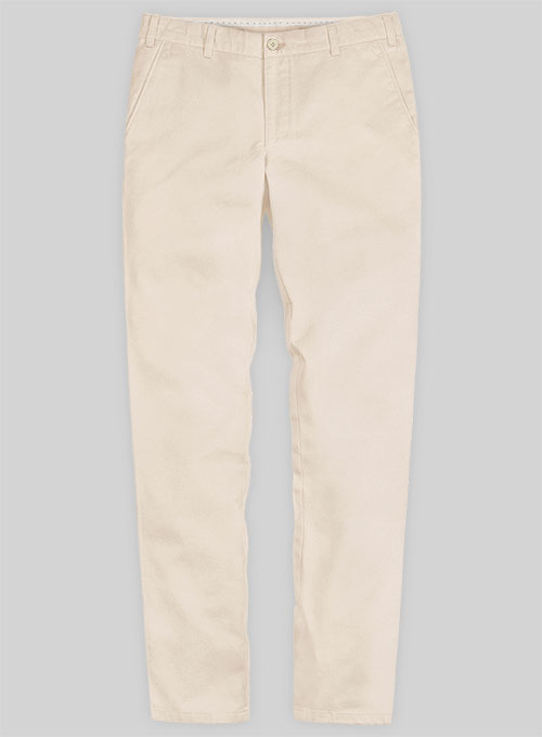 Light Khaki Stretch Chino Pants